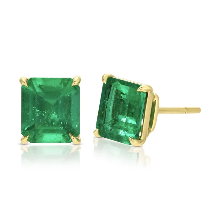EMERALD CUT EMERALD STUDS anitako Earrings