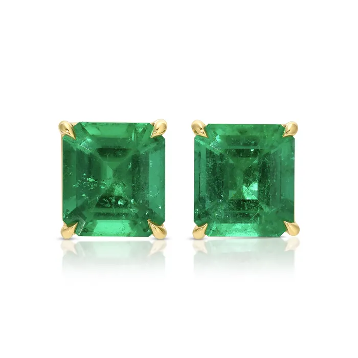 EMERALD CUT EMERALD STUDS anitako Earrings EMERALD CUT EMERALD STUDS anitako Earrings