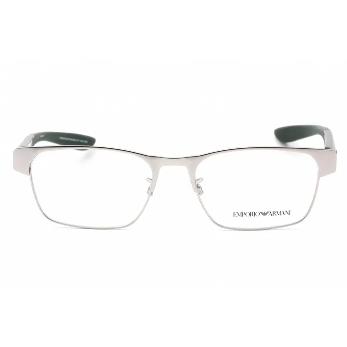 Emporio Armani Mens Eyeglasses Matte Silver Metal Rectangular Frame 0EA1141 3045 Emporio Armani Rings
