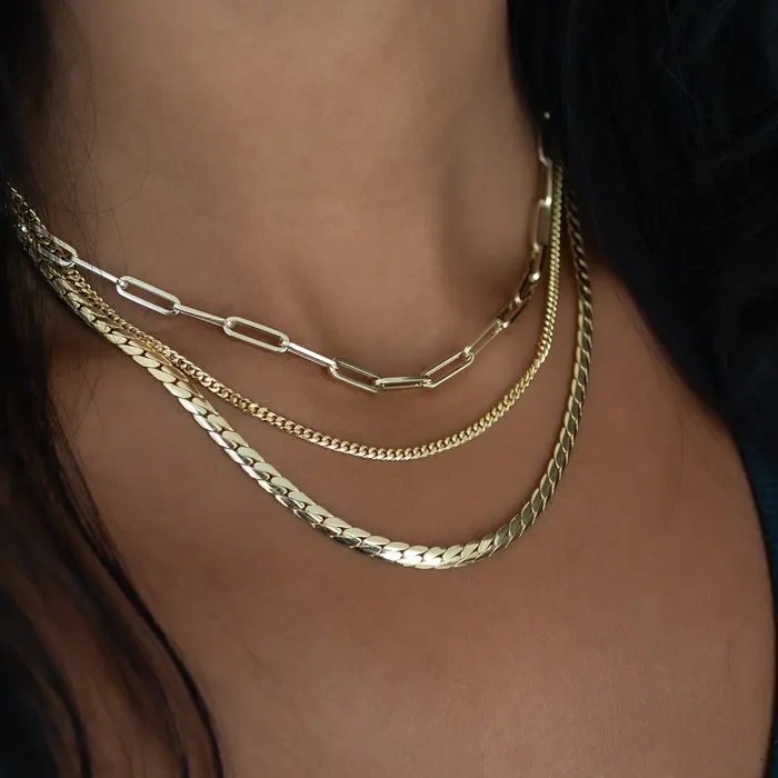 ESQUELETO Essentials Necklaces Golden Horizon Paperclip Necklace