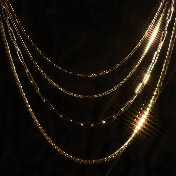 ESQUELETO Essentials Necklaces Golden Horizon Paperclip Necklace