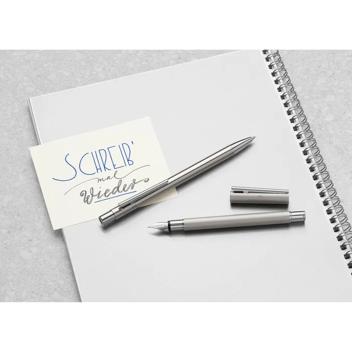 FaberCastell Bracelets FaberCastell NEO Slim Fountain Pen Matte Stainless Steel