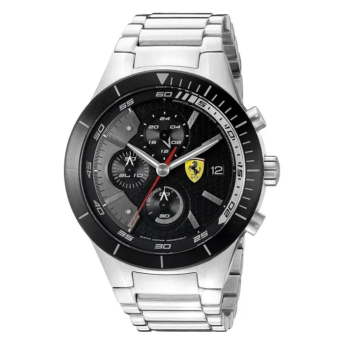 Ferrari Ferrari Mens Chronograph Watch Redrev Evo Black Dial Steel Bracelet 830263 Bracelets Ferrari Ferrari Mens Chronograph Watch Redrev Evo Black Dial Steel Bracelet 830263 Bracelets