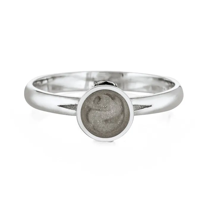 Fleur de Lis Cremation Ring in 14K White Gold closebymejewelry Rings