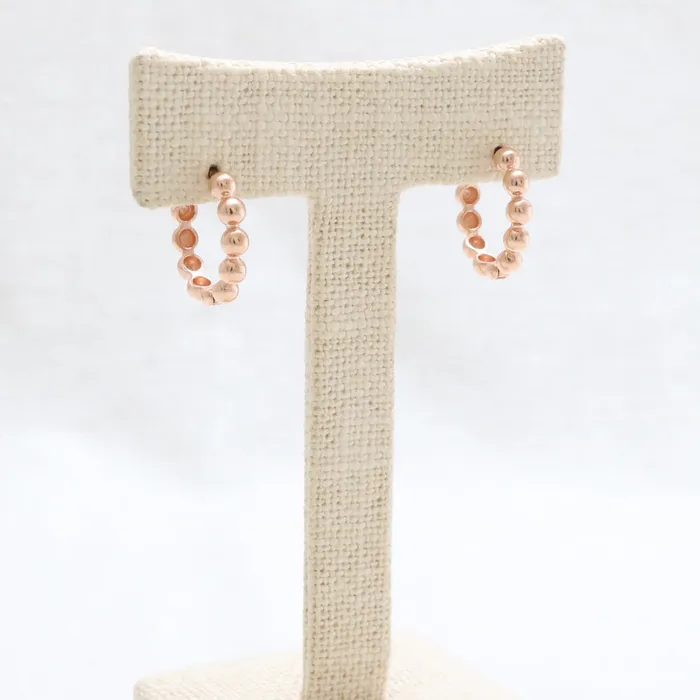 from J Shop Earrings Bubbles Ball Huggie Earrings