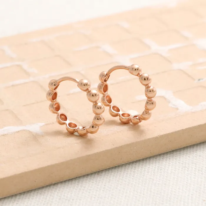 from J Shop Earrings Bubbles Ball Huggie Earrings