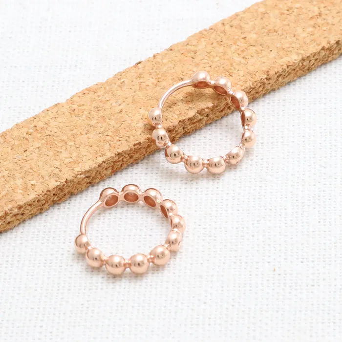 from J Shop Earrings Bubbles Ball Huggie Earrings