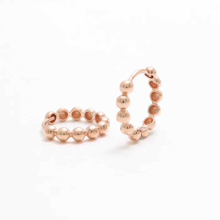 from J Shop Earrings Bubbles Ball Huggie Earrings