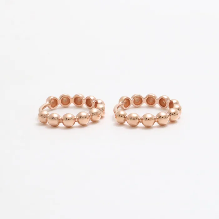 from J Shop Earrings Bubbles Ball Huggie Earrings