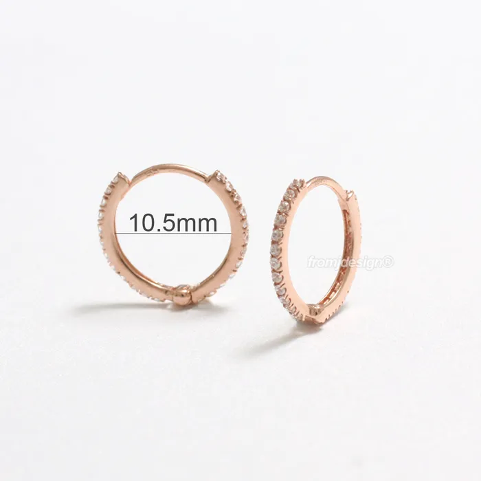 from J Shop Earrings CZ Full Eternity Huggie Earrings