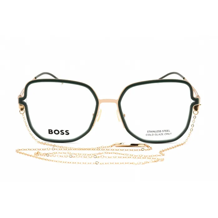 Hugo Boss Earrings Hugo Boss Womens Eyeglasses Gold Green Butterfly Full Rim Frame BOSS 1394 0PEF 00