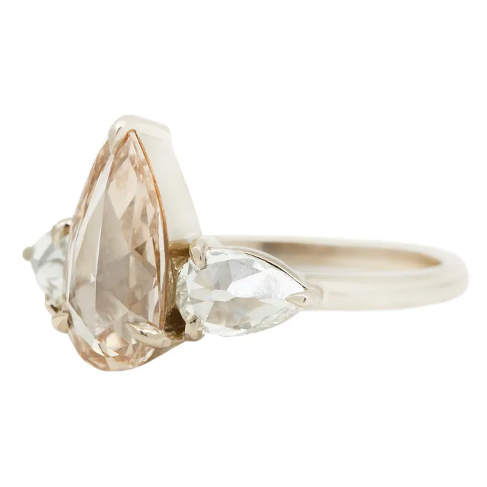 Illuminated Palace Three Stone Ring Lauren Wolf Jewelry Rings