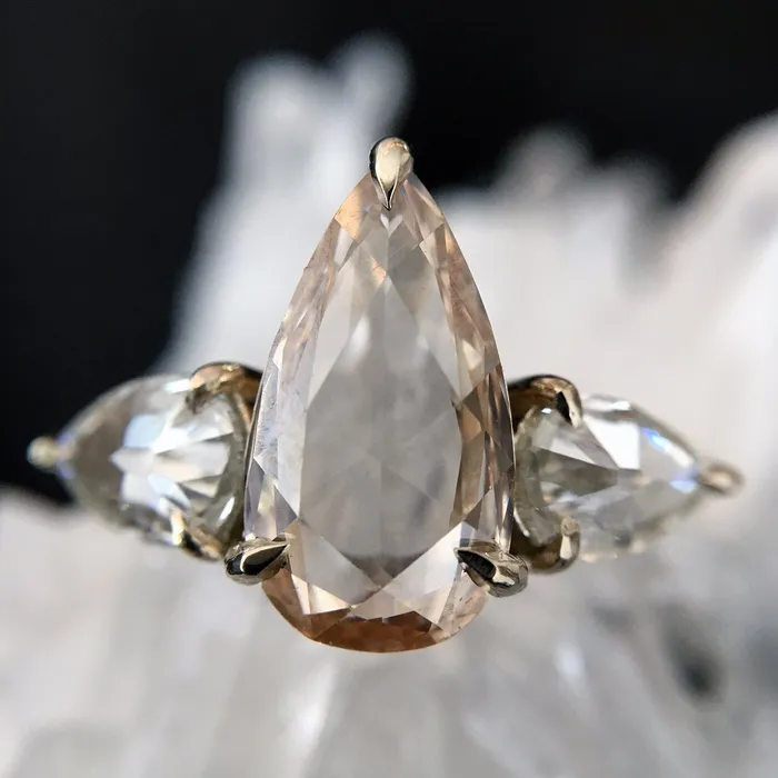 Illuminated Palace Three Stone Ring Lauren Wolf Jewelry Rings
