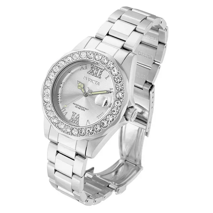 Invicta Bracelets Invicta 15251 Womens Steel Bracelet Quartz Pro Diver Crystal Silver Dial Date Watch Invicta Bracelets Invicta 15251 Womens Steel Bracelet Quartz Pro Diver Crystal Silver Dial Date Watch