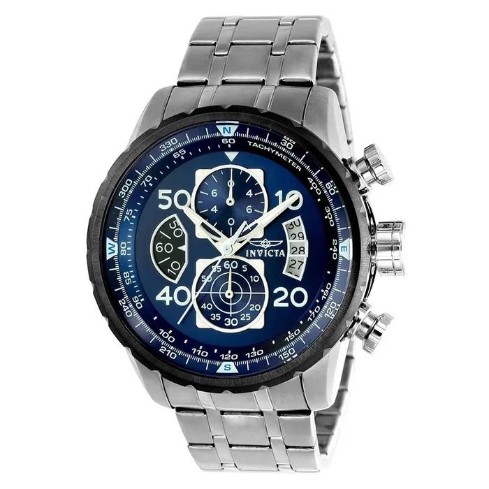Invicta Bracelets Invicta 22970 Mens Aviator Blue Dial Steel Bracelet Chronograph Compass Watch Invicta Bracelets Invicta 22970 Mens Aviator Blue Dial Steel Bracelet Chronograph Compass Watch
