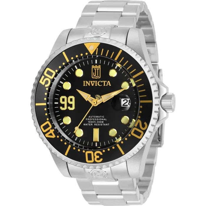 Invicta Bracelets Invicta Mens Automatic Watch Jason Taylor Black Dial Silver Tone Bracelet 30194 Invicta Bracelets Invicta Mens Automatic Watch Jason Taylor Black Dial Silver Tone Bracelet 30194