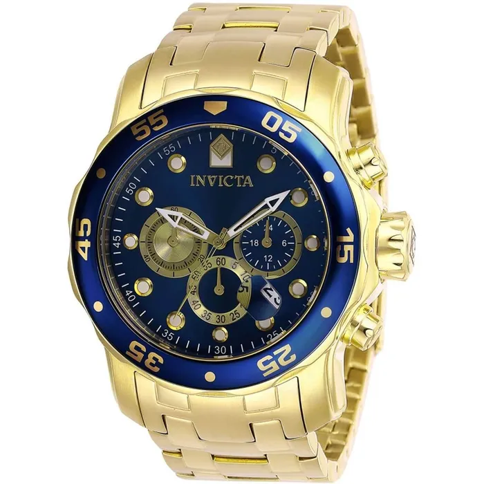 Invicta Bracelets Invicta Mens Chronograph Watch Pro Diver Blue Dial Yellow Gold Bracelet 28721 Invicta Bracelets Invicta Mens Chronograph Watch Pro Diver Blue Dial Yellow Gold Bracelet 28721