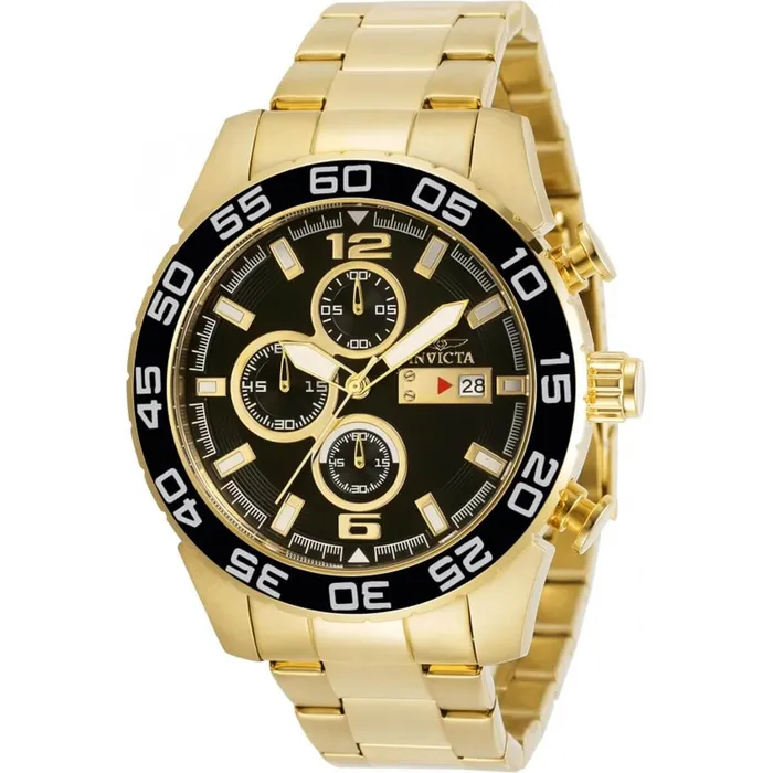 Invicta Bracelets Invicta Mens Chronograph Watch Specialty Black Dial Yellow Gold Bracelet 30697 Invicta Bracelets Invicta Mens Chronograph Watch Specialty Black Dial Yellow Gold Bracelet 30697