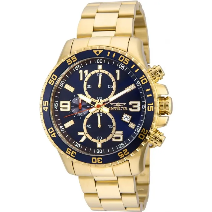 Invicta Bracelets Invicta Mens Chronograph Watch Specialty Blue Dial Yellow Gold Bracelet 30689 Invicta Bracelets Invicta Mens Chronograph Watch Specialty Blue Dial Yellow Gold Bracelet 30689