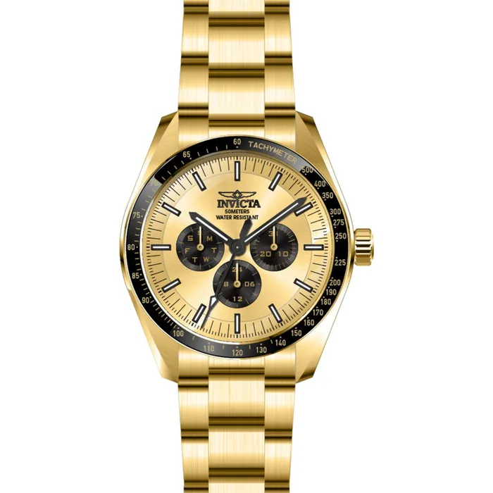 Invicta Bracelets Invicta Mens Chronograph Watch Specialty Gold Tone and Black Dial Bracelet 45965 Invicta Bracelets Invicta Mens Chronograph Watch Specialty Gold Tone and Black Dial Bracelet 45965