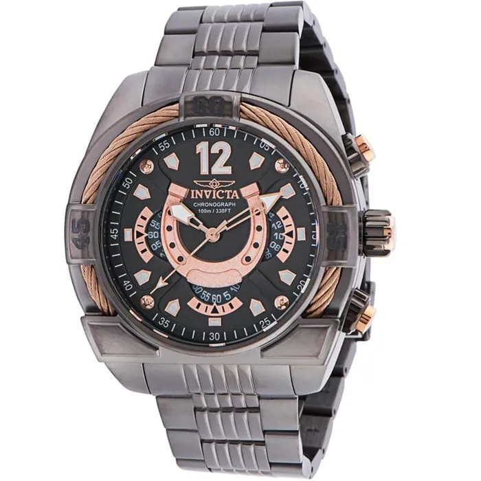 Invicta Bracelets Invicta Mens Quartz Watch Bolt Chrono Gunmetal Stainless Steel Bracelet 34579 Invicta Bracelets Invicta Mens Quartz Watch Bolt Chrono Gunmetal Stainless Steel Bracelet 34579