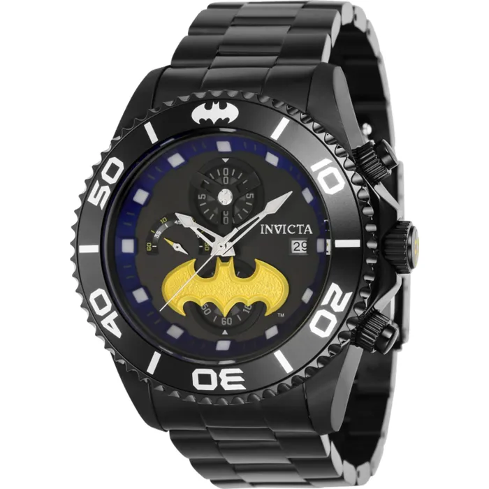 Invicta Bracelets Invicta Mens Watch DC Comics Batman Chronograph Black Stainless Steel 40843 Invicta Bracelets Invicta Mens Watch DC Comics Batman Chronograph Black Stainless Steel 40843