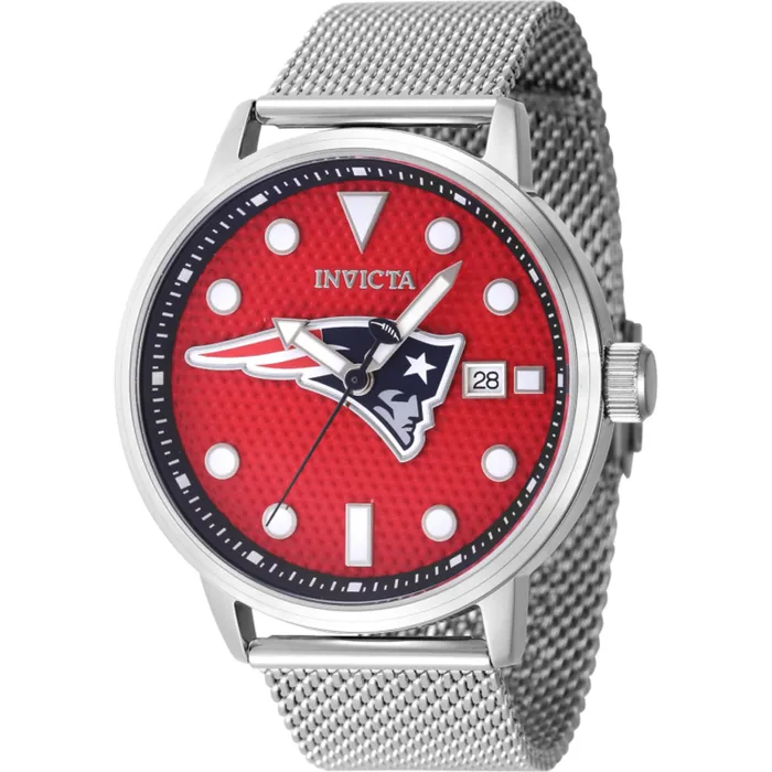 Invicta Bracelets Invicta Mens Watch NFL New England Patriots Red Dial Steel Mesh Bracelet 47975 Invicta Bracelets Invicta Mens Watch NFL New England Patriots Red Dial Steel Mesh Bracelet 47975