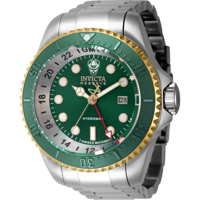 Invicta Bracelets Invicta Mens Watch Reserve Hydromax Quartz Green Dial Steel Bracelet 45475 Invicta Bracelets Invicta Mens Watch Reserve Hydromax Quartz Green Dial Steel Bracelet 45475