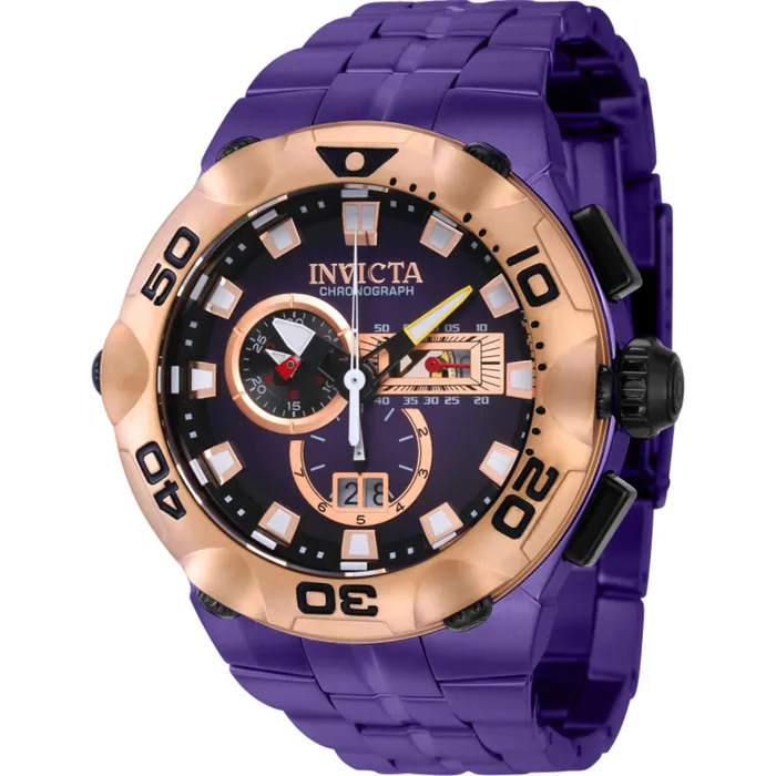 Invicta Bracelets Invicta Mens Watch Subaqua Chronograph Date Display Purple Dial Bracelet 41726 Invicta Bracelets Invicta Mens Watch Subaqua Chronograph Date Display Purple Dial Bracelet 41726