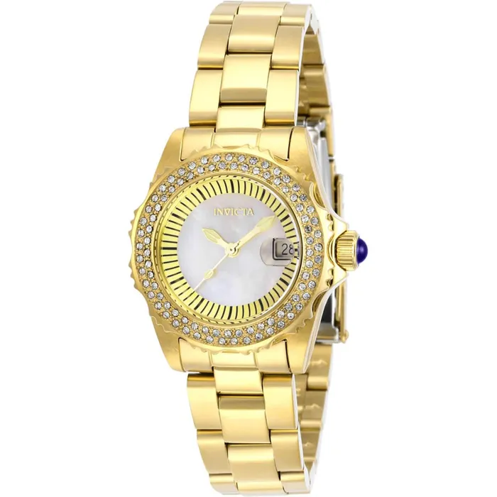 Invicta Bracelets Invicta Womens Quartz Watch Angel Mother of Pearl Dial Yellow Gold Bracelet 28444 Invicta Bracelets Invicta Womens Quartz Watch Angel Mother of Pearl Dial Yellow Gold Bracelet 28444