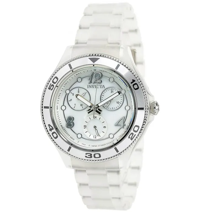 Invicta Invicta Womens Quartz Watch Anatomic White Case Transparent Bracelet 30367 Bracelets Invicta Invicta Womens Quartz Watch Anatomic White Case Transparent Bracelet 30367 Bracelets