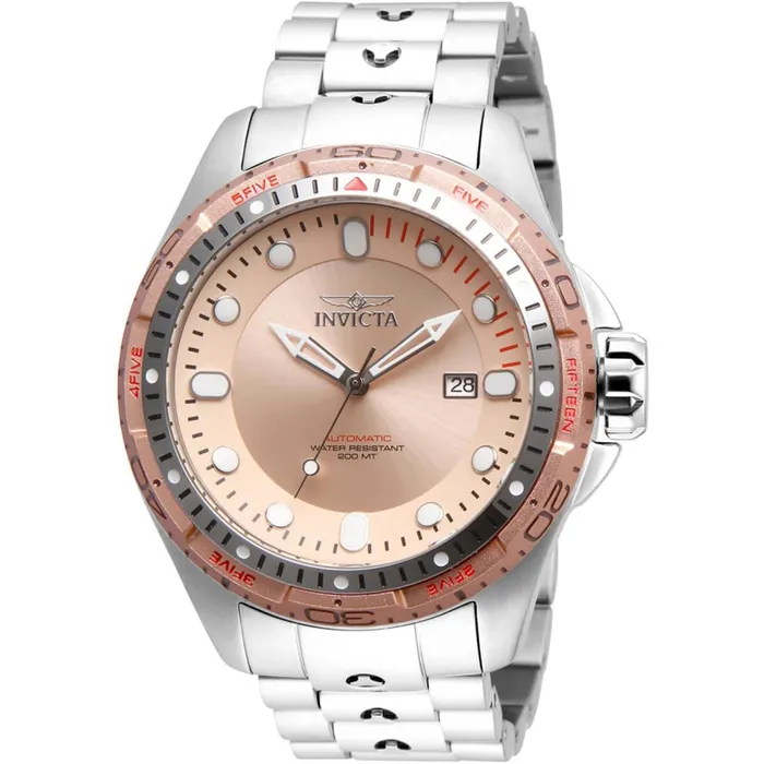 Invicta Mens Automatic Watch Hydromax Rose Gold Dial Silver Tone Bracelet 32237 Invicta Bracelets Invicta Mens Automatic Watch Hydromax Rose Gold Dial Silver Tone Bracelet 32237 Invicta Bracelets