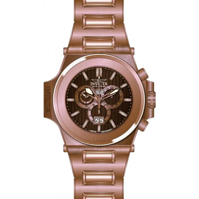 Invicta Mens Chrono Watch Reserve Akula Brown Dial Rose Gold Bracelet 31678 Invicta Bracelets Invicta Mens Chrono Watch Reserve Akula Brown Dial Rose Gold Bracelet 31678 Invicta Bracelets