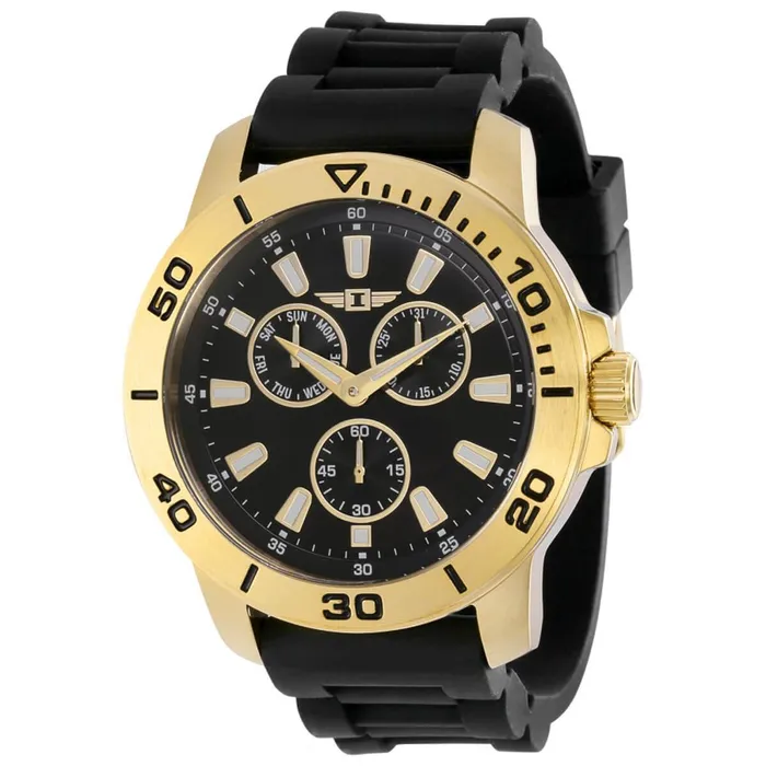 Invicta Mens Chronograph Watch I by Invicta Gold Tone Case Black Strap IBI36460 Invicta Rings Invicta Mens Chronograph Watch I by Invicta Gold Tone Case Black Strap IBI36460 Invicta Rings