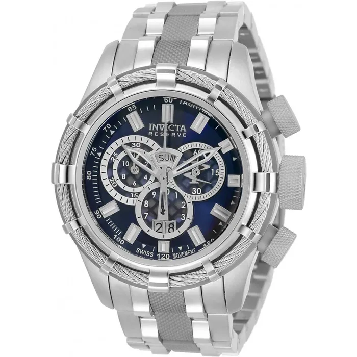 Invicta Mens Chronograph Watch Reserve Bolt Blue and Silver Dial Bracelet 33308 Invicta Bracelets Invicta Mens Chronograph Watch Reserve Bolt Blue and Silver Dial Bracelet 33308 Invicta Bracelets