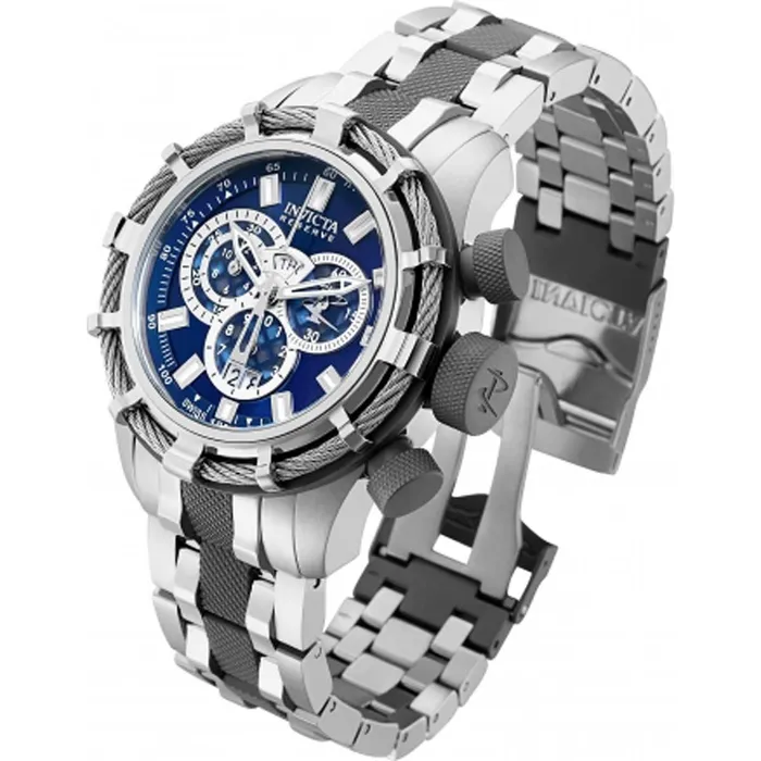 Invicta Mens Chronograph Watch Reserve Bolt Blue and Silver Dial Bracelet 33308 Invicta Bracelets Invicta Mens Chronograph Watch Reserve Bolt Blue and Silver Dial Bracelet 33308 Invicta Bracelets