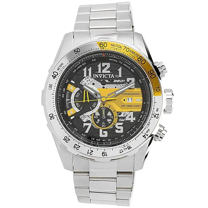 Invicta Mens Quartz Watch Aviator Chronograph Stainless Steel Bracelet 36674 Invicta Bracelets Invicta Mens Quartz Watch Aviator Chronograph Stainless Steel Bracelet 36674 Invicta Bracelets