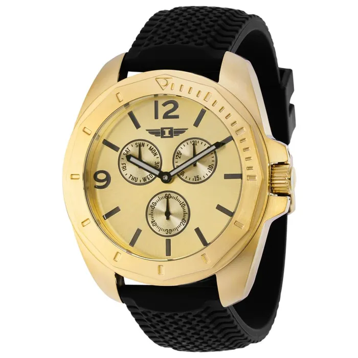 Invicta Mens Quartz Watch I by Invicta Gold Tone Dial Black Strap IBI36503 Invicta Rings Invicta Mens Quartz Watch I by Invicta Gold Tone Dial Black Strap IBI36503 Invicta Rings