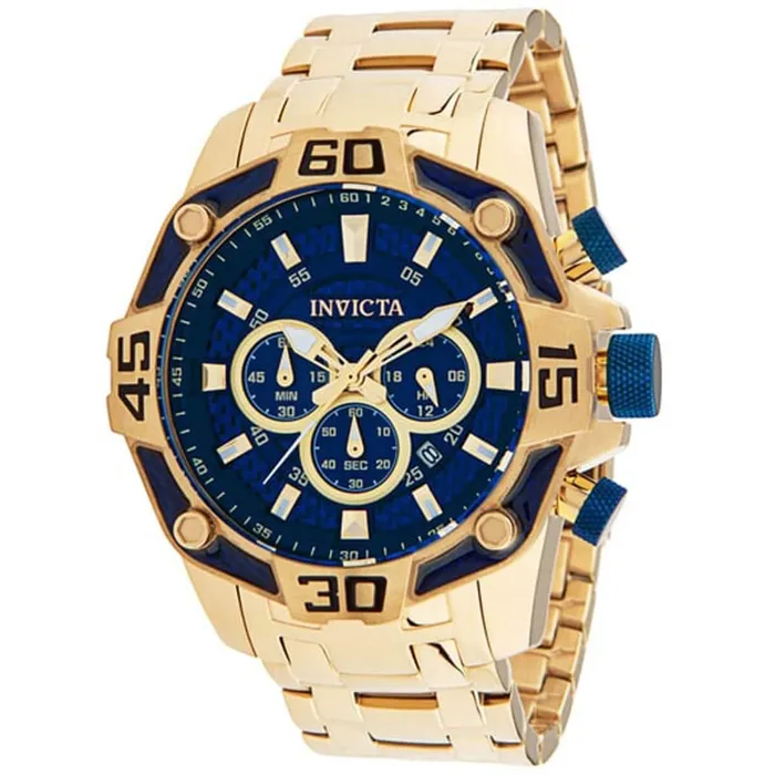 Invicta Mens Quartz Watch Pro Diver Chronograph Yellow Gold Bracelet 33846 Invicta Bracelets Invicta Mens Quartz Watch Pro Diver Chronograph Yellow Gold Bracelet 33846 Invicta Bracelets