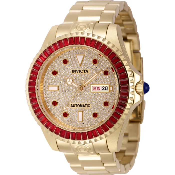 Invicta Mens Watch Pro Diver Crystal Pave Dial Yellow Gold Steel Bracelet 46637 Invicta Bracelets Invicta Mens Watch Pro Diver Crystal Pave Dial Yellow Gold Steel Bracelet 46637 Invicta Bracelets