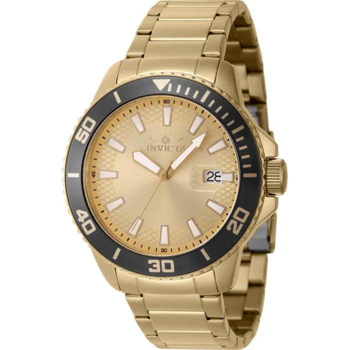 Invicta Mens Watch Pro Diver Date Gold Tone Dial Stainless Steel Bracelet 46069 Invicta Bracelets Invicta Mens Watch Pro Diver Date Gold Tone Dial Stainless Steel Bracelet 46069 Invicta Bracelets