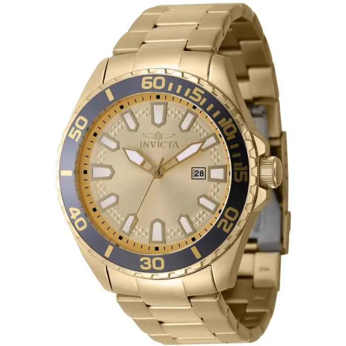 Invicta Mens Watch Pro Diver Quartz Grey and Gold Tone Bezel Bracelet 47341 Invicta Bracelets Invicta Mens Watch Pro Diver Quartz Grey and Gold Tone Bezel Bracelet 47341 Invicta Bracelets