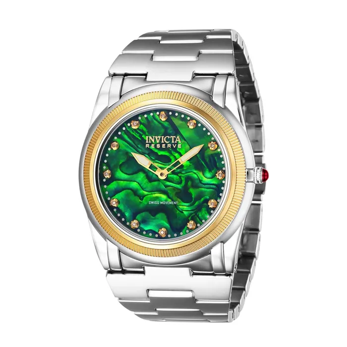 Invicta Watches Invicta Boys Watch Reserve Slim Swiss Quartz Green Abalone Dial Diamond 41062 Invicta Watches Invicta Boys Watch Reserve Slim Swiss Quartz Green Abalone Dial Diamond 41062