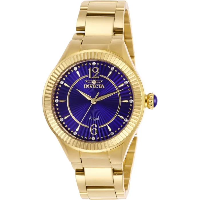 Invicta Womens Quartz Watch Angel Blue Dial Yellow Gold Bracelet 28281 Invicta Bracelets Invicta Womens Quartz Watch Angel Blue Dial Yellow Gold Bracelet 28281 Invicta Bracelets