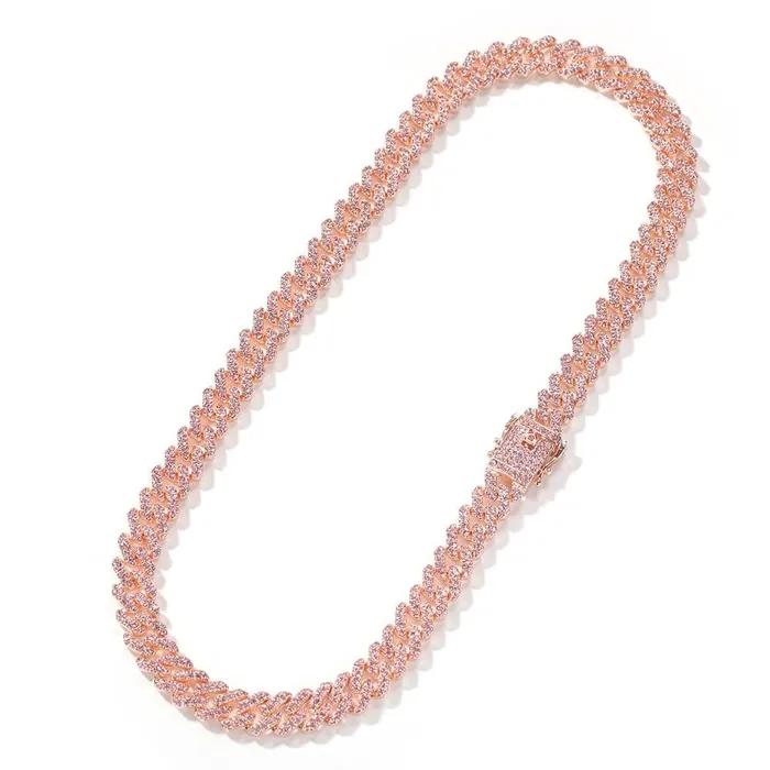 Jewelhery Miami Rose Gold Cuban Chain Necklaces