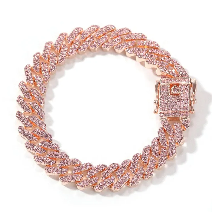 Jewelhery Miami Rose Gold Cuban Chain Necklaces