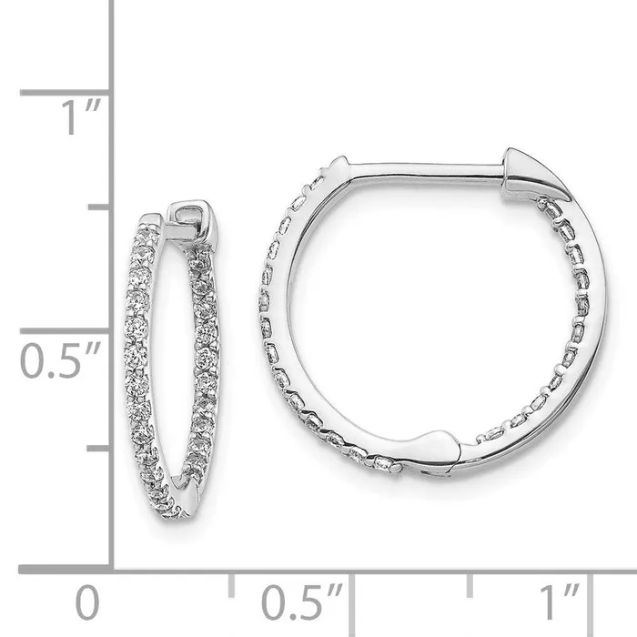 Jewelry 14k White Gold Diamond Hoop Earrings Earrings Jewelry 14k White Gold Diamond Hoop Earrings Earrings