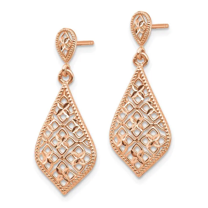 Jewelry Earrings 14K Rose Gold Dangle Earrings Jewelry Earrings 14K Rose Gold Dangle Earrings