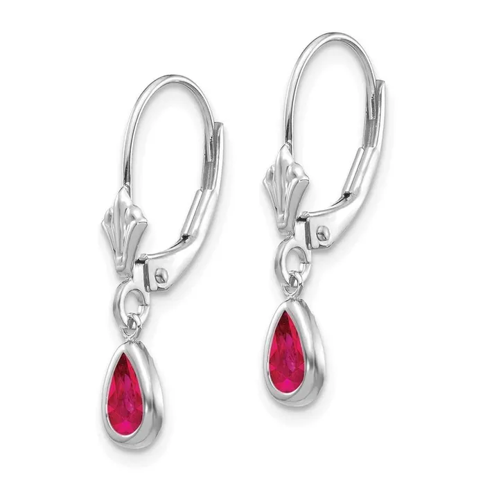 Jewelry Earrings 14k White Gold 6x4mm JulyRuby Earrings Jewelry Earrings 14k White Gold 6x4mm JulyRuby Earrings