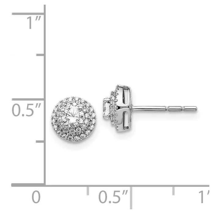 Jewelry Earrings 14k White Gold Diamond Cluster Earrings Jewelry Earrings 14k White Gold Diamond Cluster Earrings